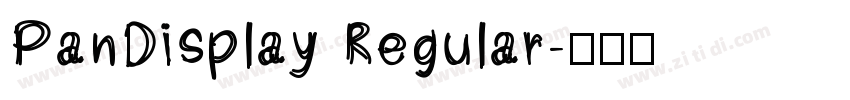 PanDisplay Regular字体转换